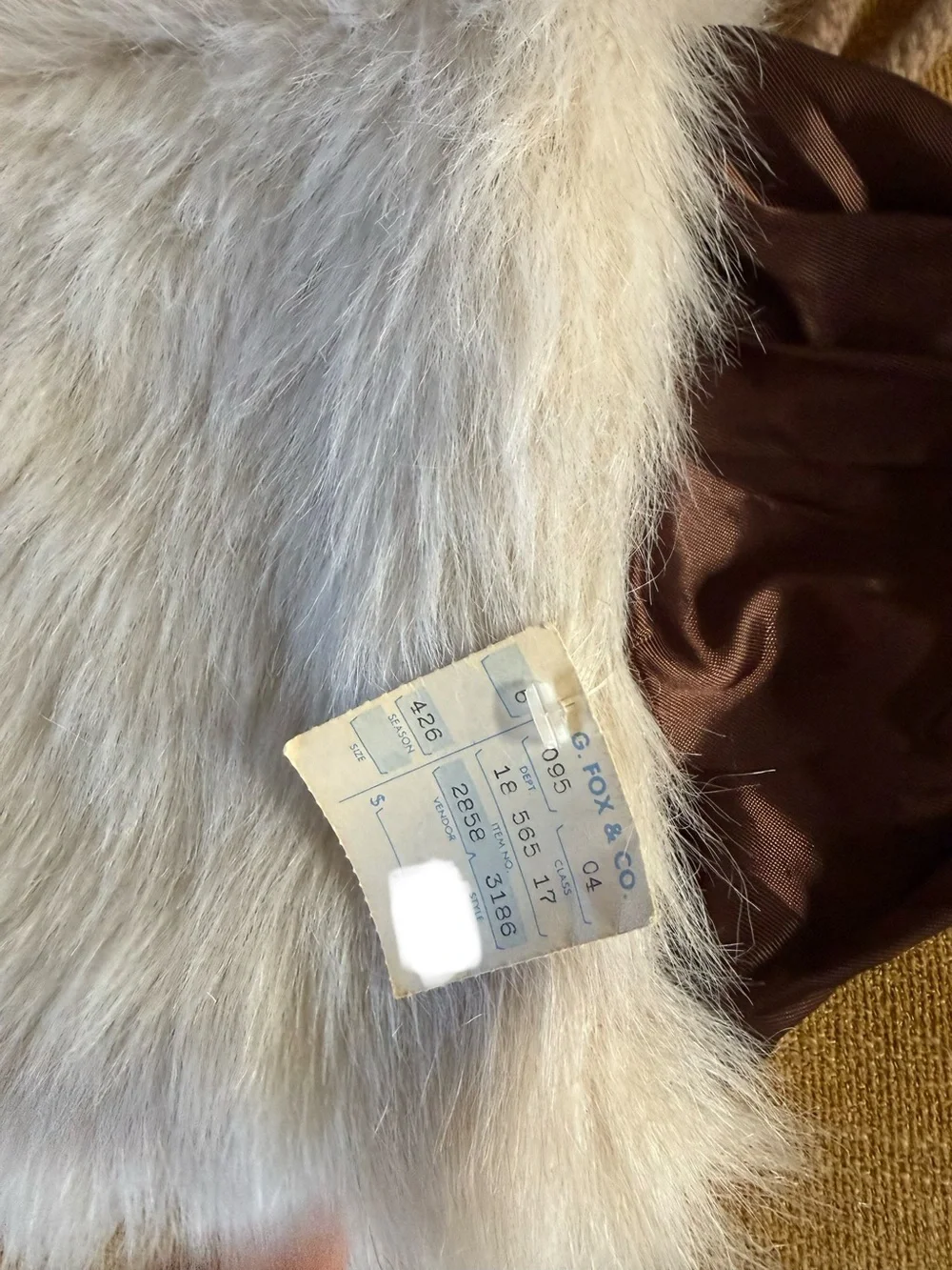 Unique Cream Faux Fur  hand warmer NEW with tag